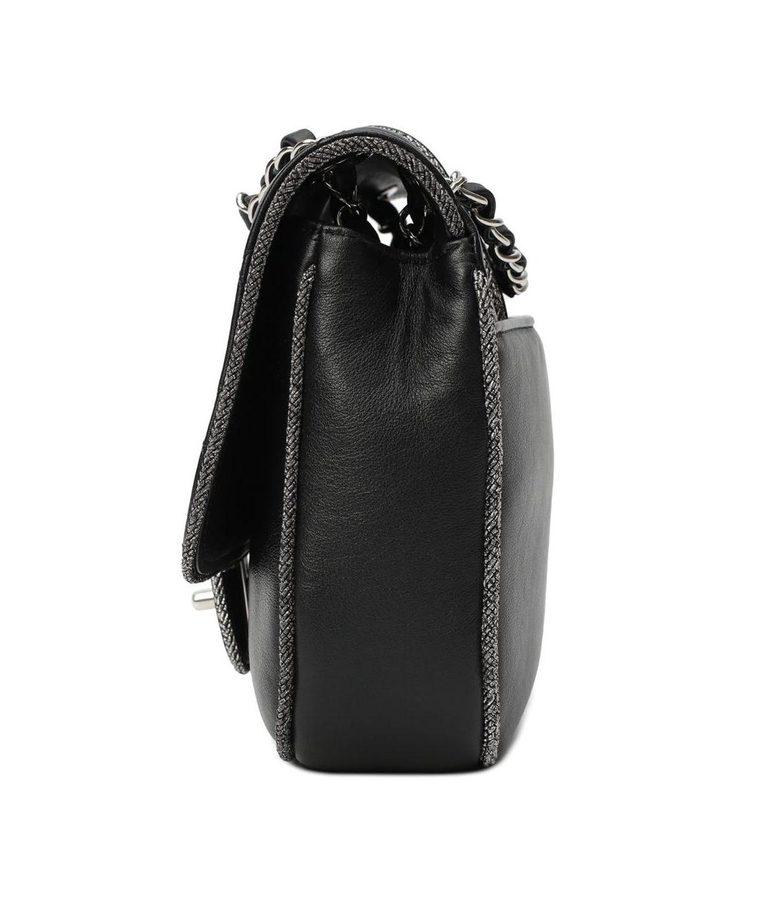 CHANEL Черная кожаная сумка через плечо, фото 2