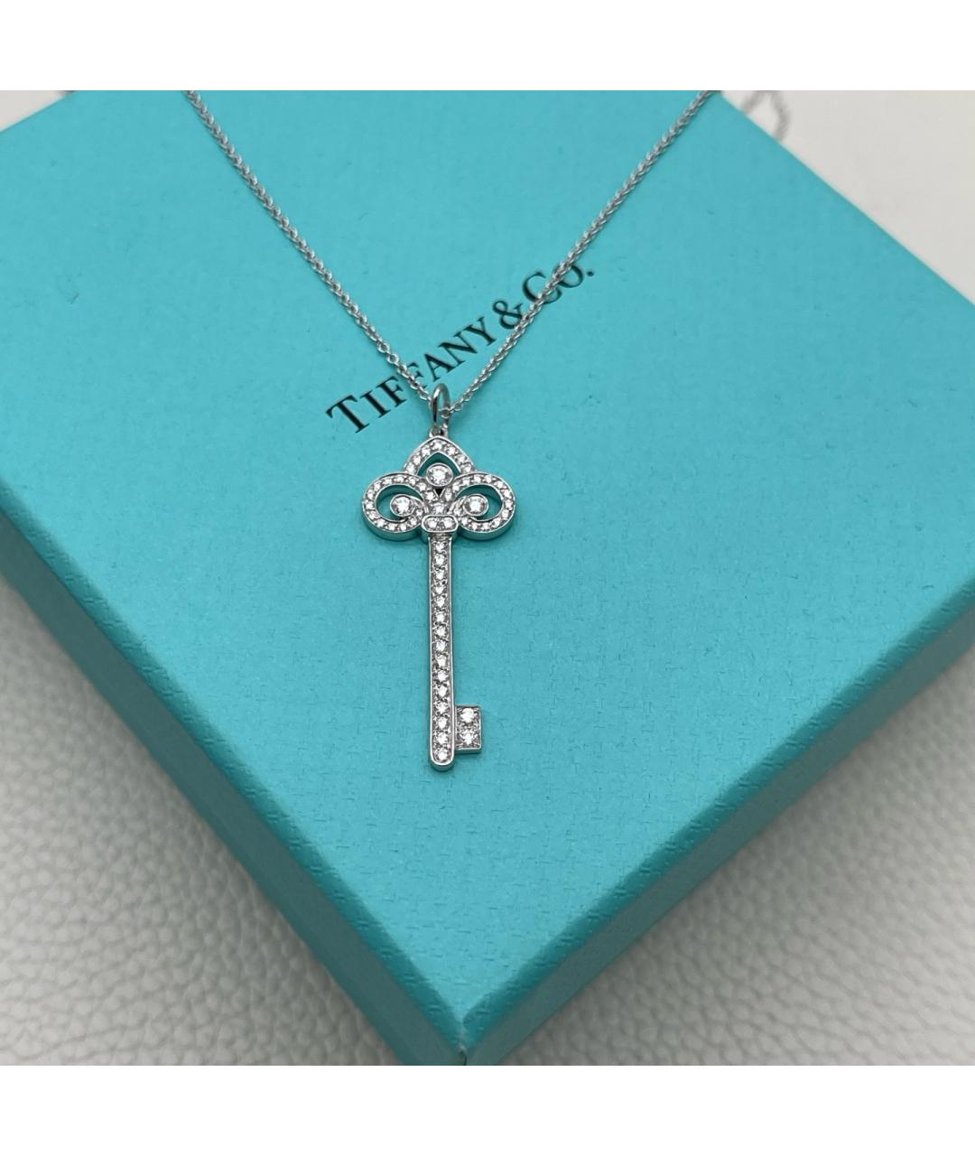 TIFFANY&CO Серебряное колье из белого золота, фото 6