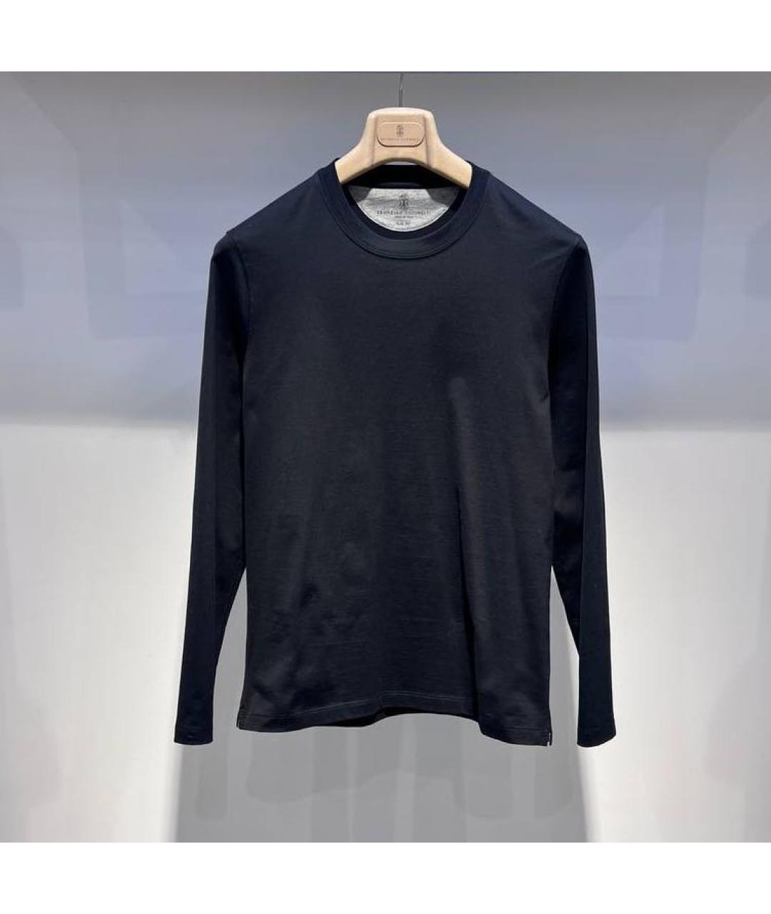 BRUNELLO CUCINELLI Черный хлопковый джемпер / свитер, фото 3