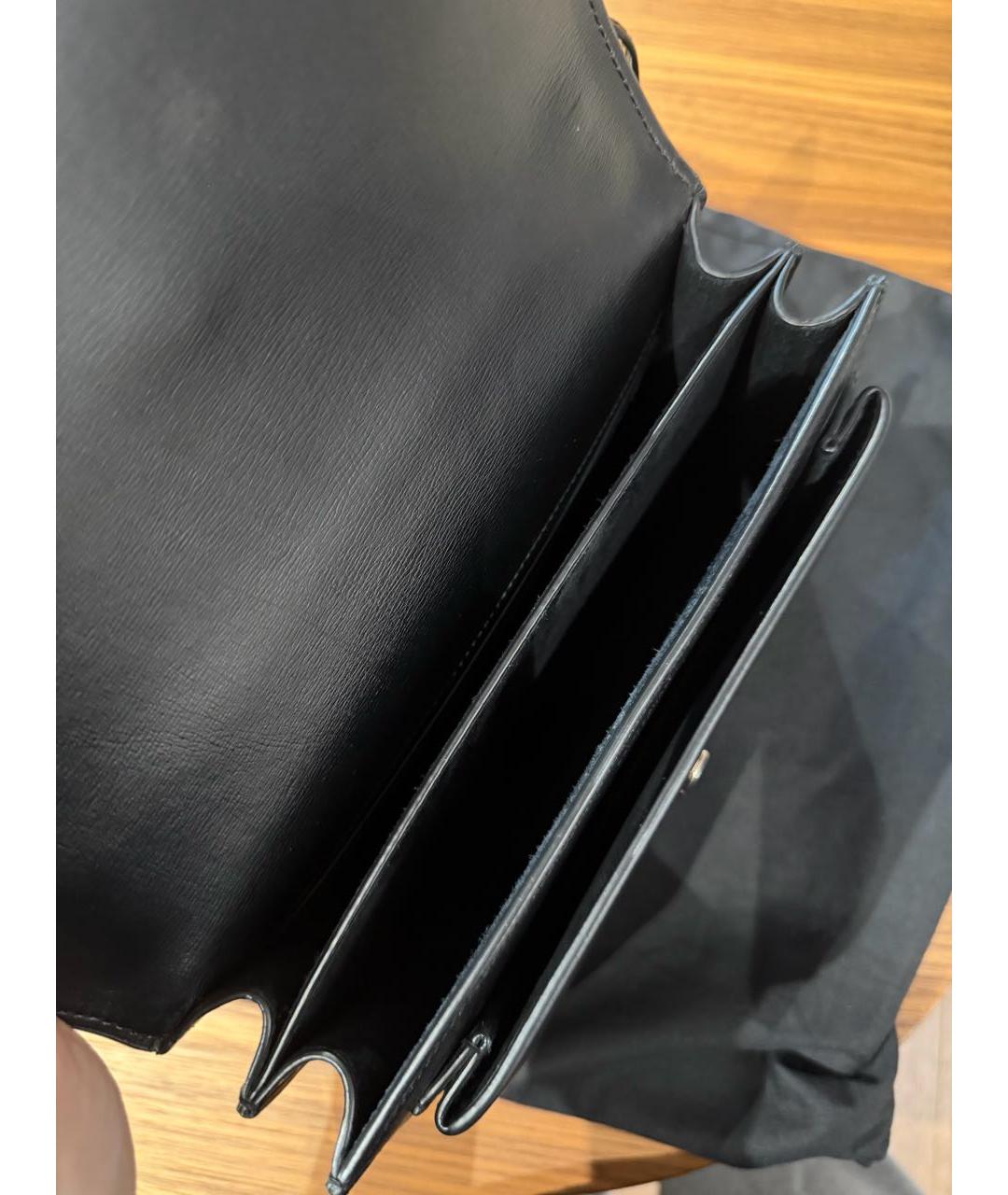 SAINT LAURENT Черная кожаная сумка через плечо, фото 6