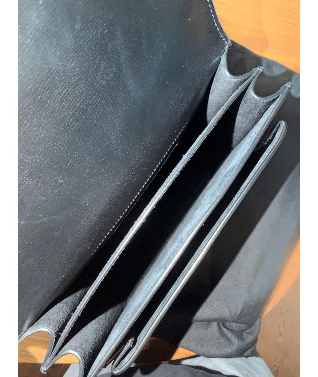 SAINT LAURENT Черная кожаная сумка через плечо, фото 7