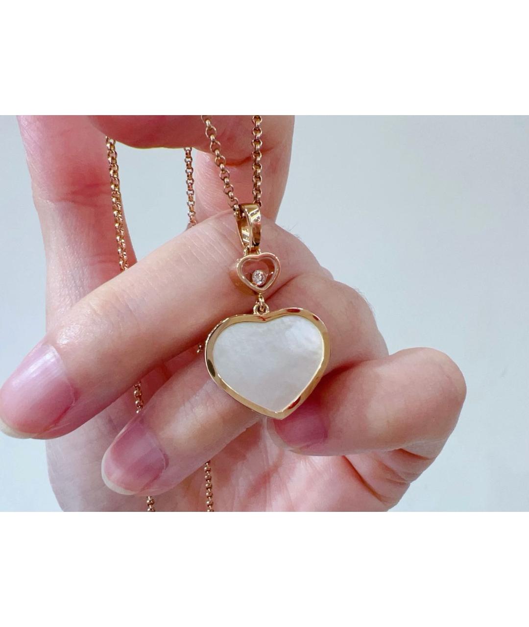 CHOPARD Белое колье из розового золота, фото 4