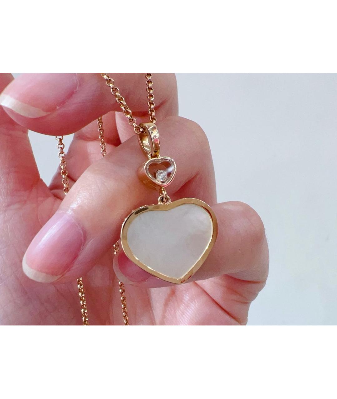 CHOPARD Белое колье из розового золота, фото 5