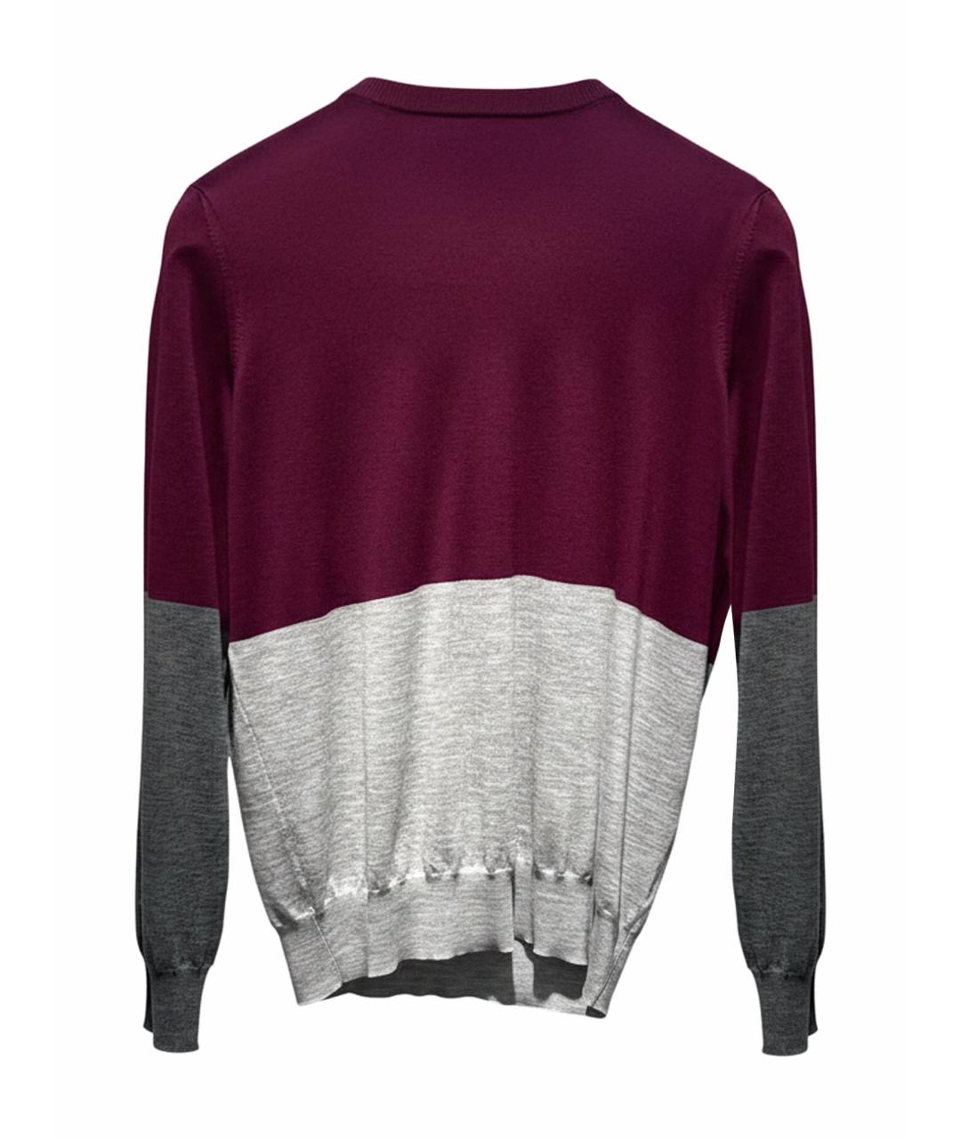 BRUNELLO CUCINELLI Бордовый шерстяной джемпер / свитер, фото 2