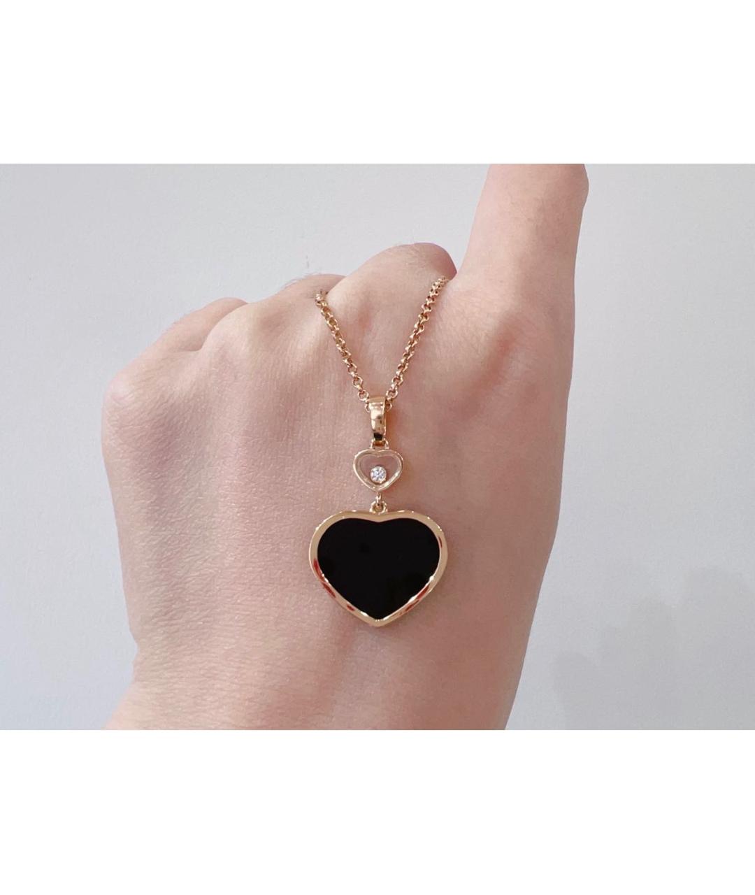 CHOPARD Черное колье из розового золота, фото 3