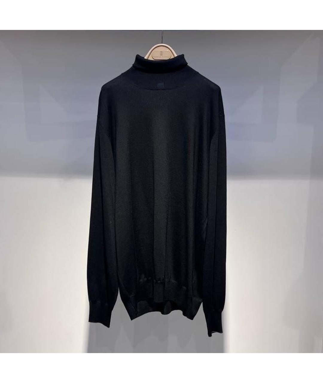BRUNELLO CUCINELLI Черная шерстяная водолазка, фото 3