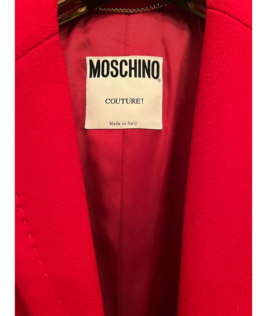 MOSCHINO Красное шерстяное пальто, фото 3