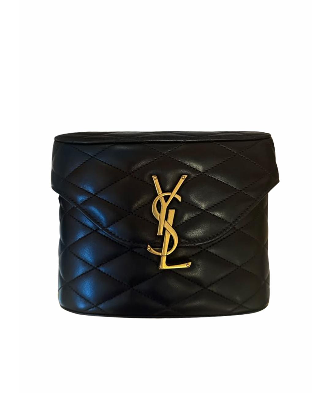 SAINT LAURENT Черная кожаная сумка через плечо, фото 1