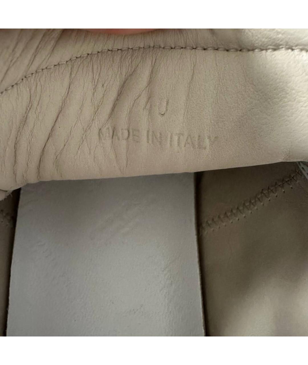 MAISON MARGIELA Белые кожаные низкие кроссовки / кеды, фото 6