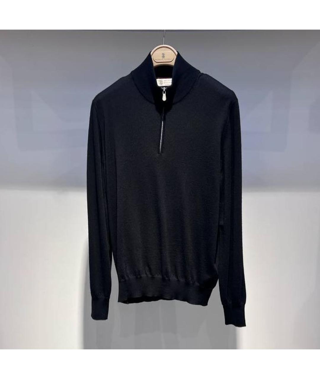 BRUNELLO CUCINELLI Черный шерстяной джемпер / свитер, фото 4