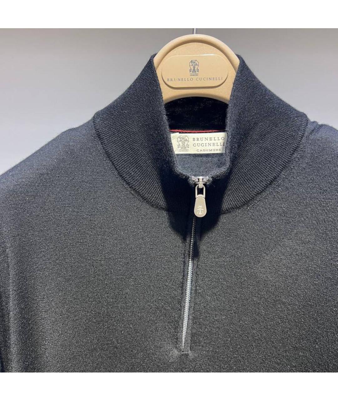 BRUNELLO CUCINELLI Черный шерстяной джемпер / свитер, фото 3