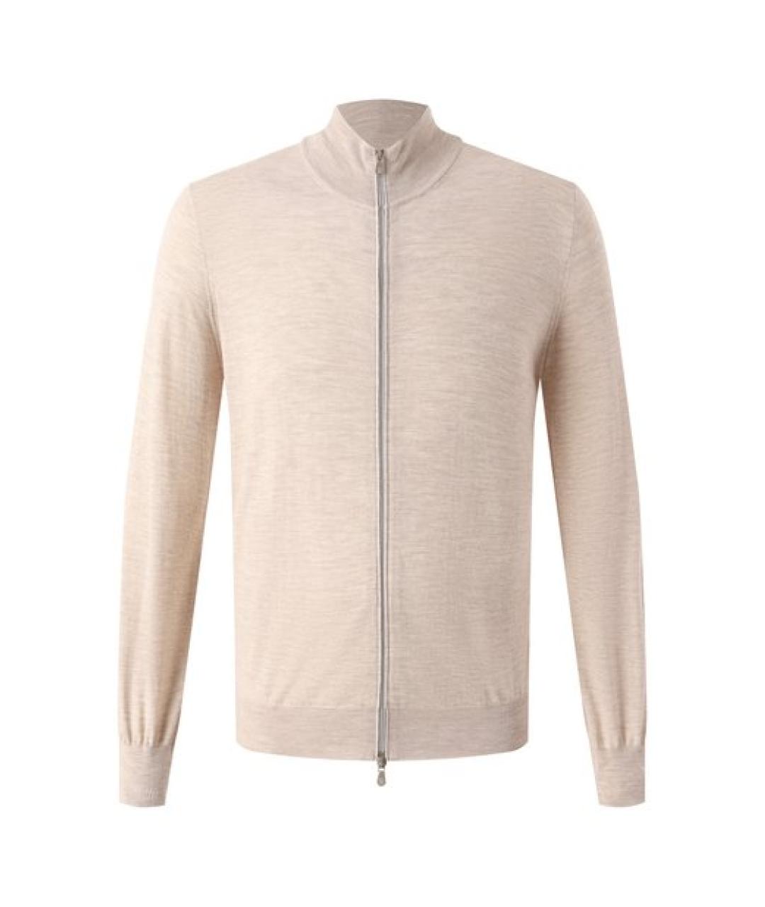 BRUNELLO CUCINELLI Бежевый шерстяной джемпер / свитер, фото 1