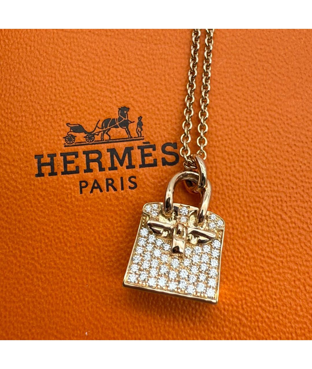 HERMES Золотая подвеска из розового золота, фото 4