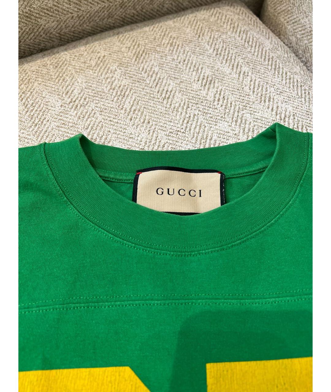 GUCCI Зеленая футболка, фото 4