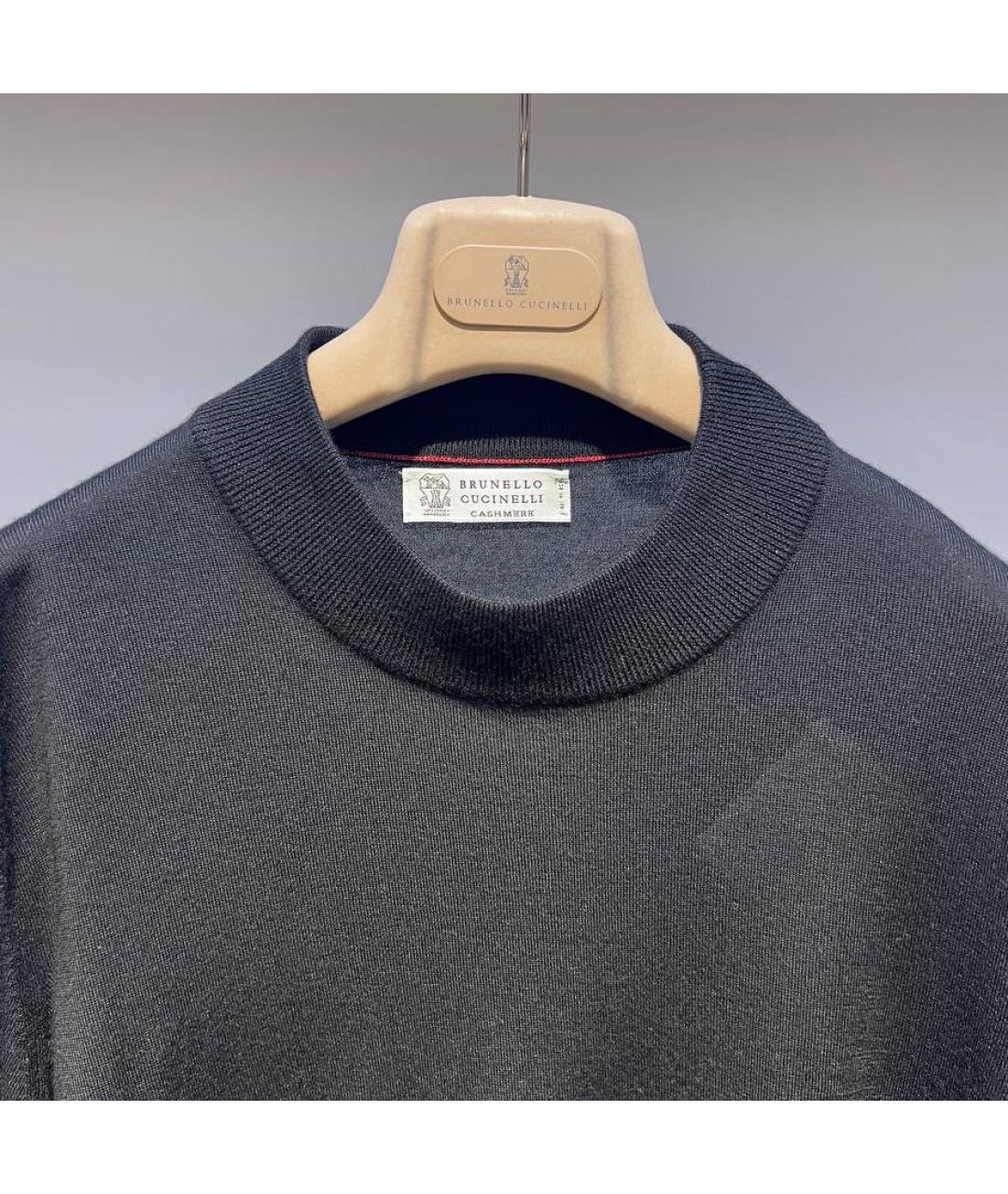 BRUNELLO CUCINELLI Черный шерстяной джемпер / свитер, фото 3