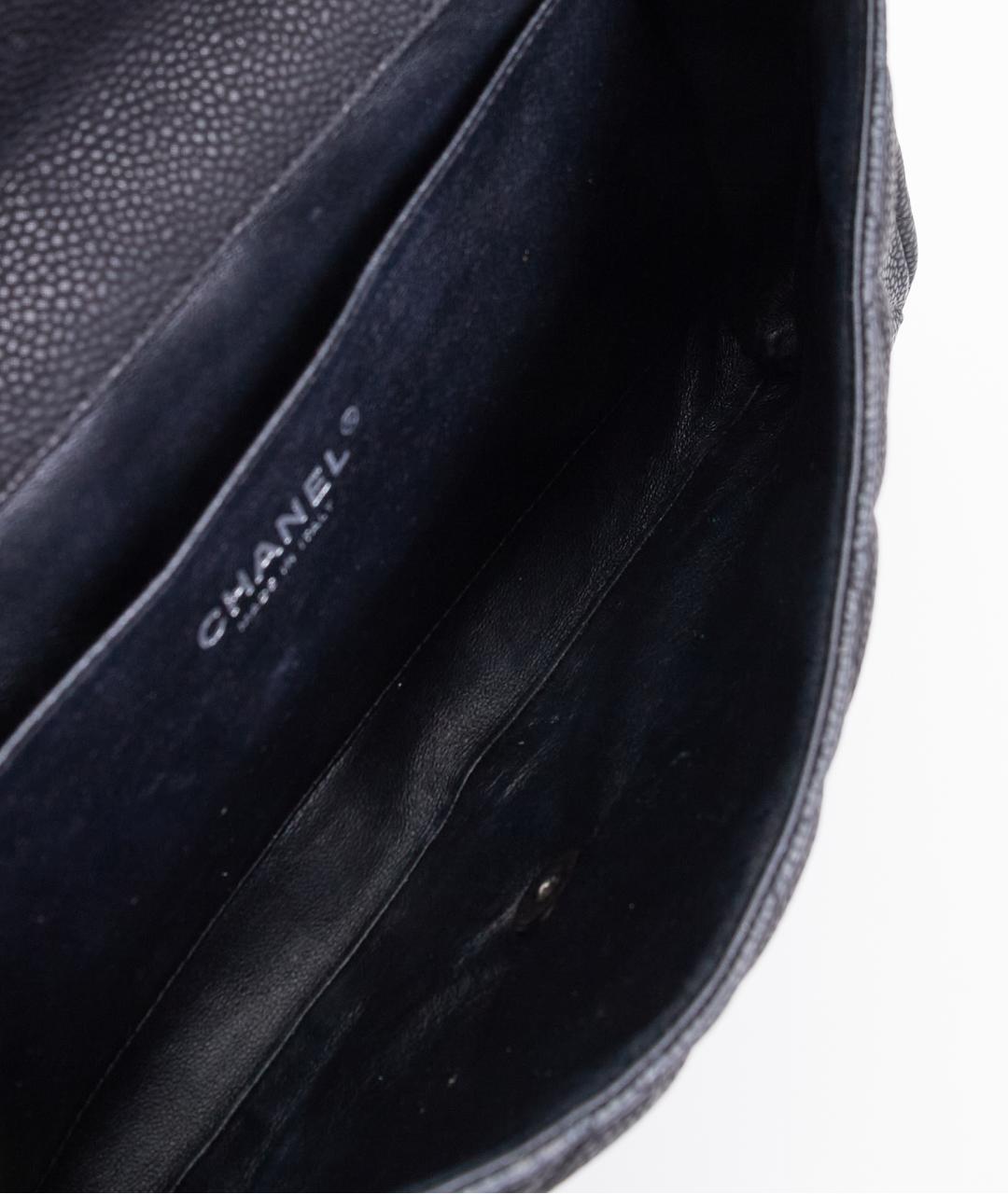 CHANEL Черная кожаная сумка с короткими ручками, фото 6
