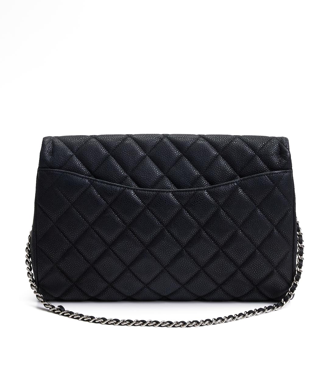 CHANEL Черная кожаная сумка с короткими ручками, фото 3
