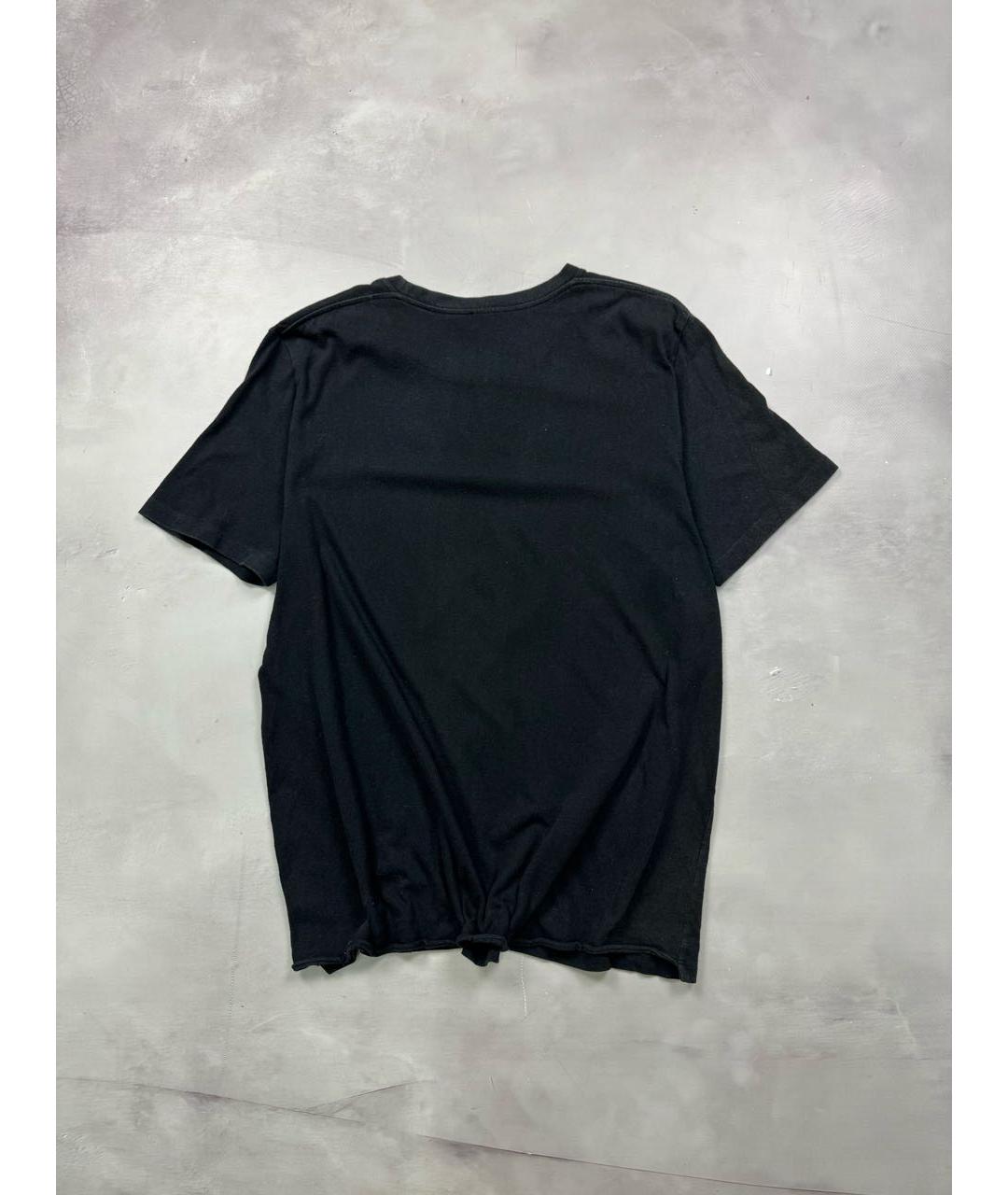 SAINT LAURENT Черная хлопковая футболка, фото 3