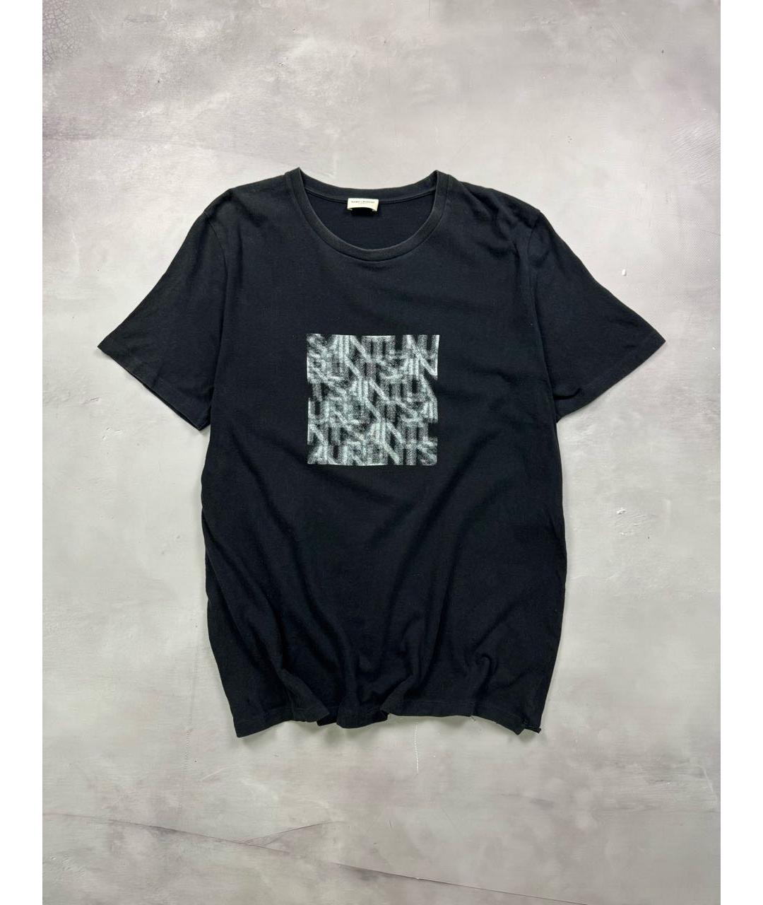 SAINT LAURENT Черная хлопковая футболка, фото 9