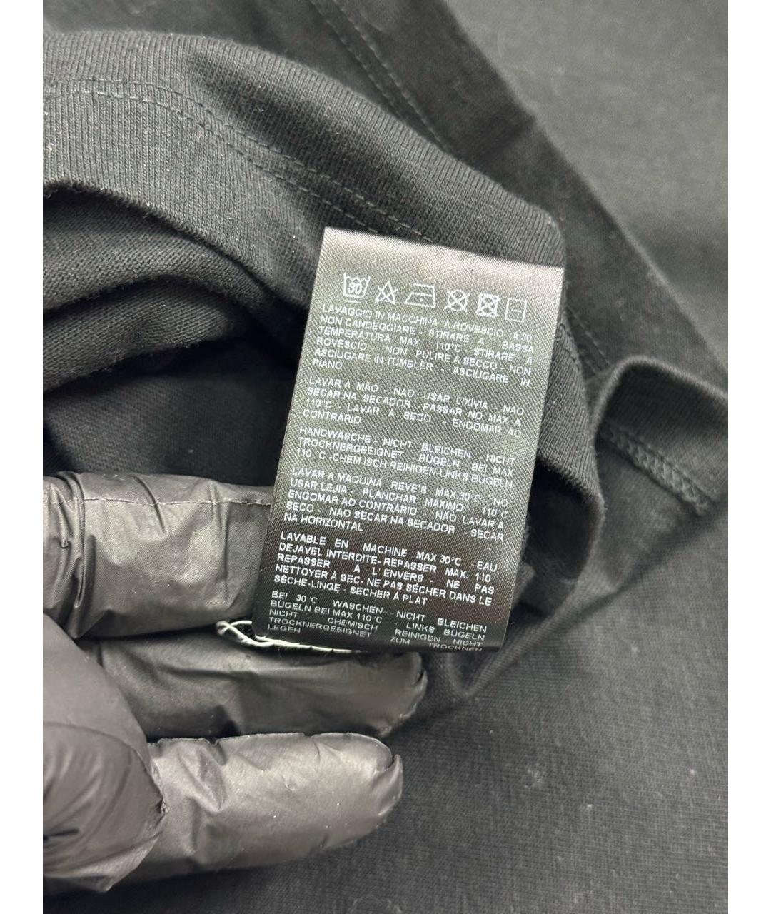 RAF SIMONS Черная хлопковая футболка, фото 8