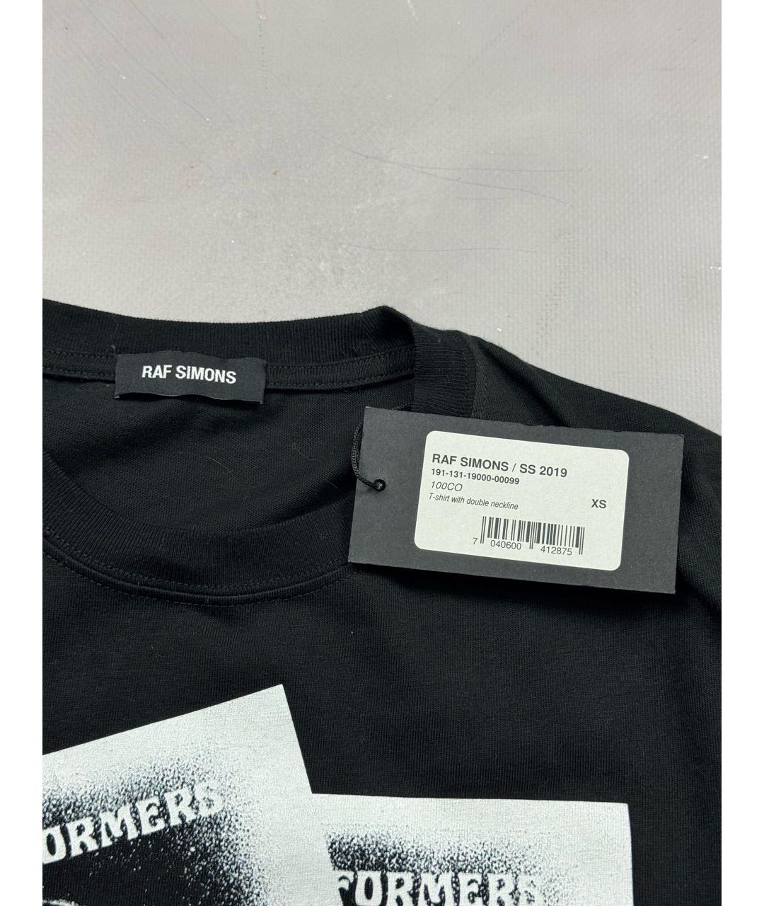 RAF SIMONS Черная хлопковая футболка, фото 6