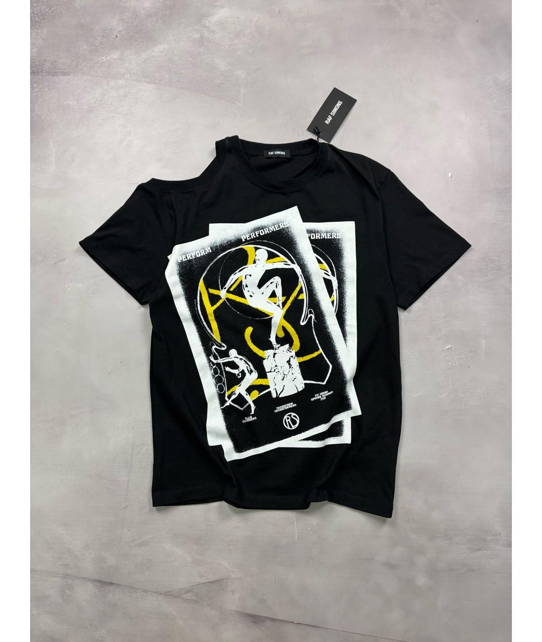 RAF SIMONS Черная хлопковая футболка, фото 9
