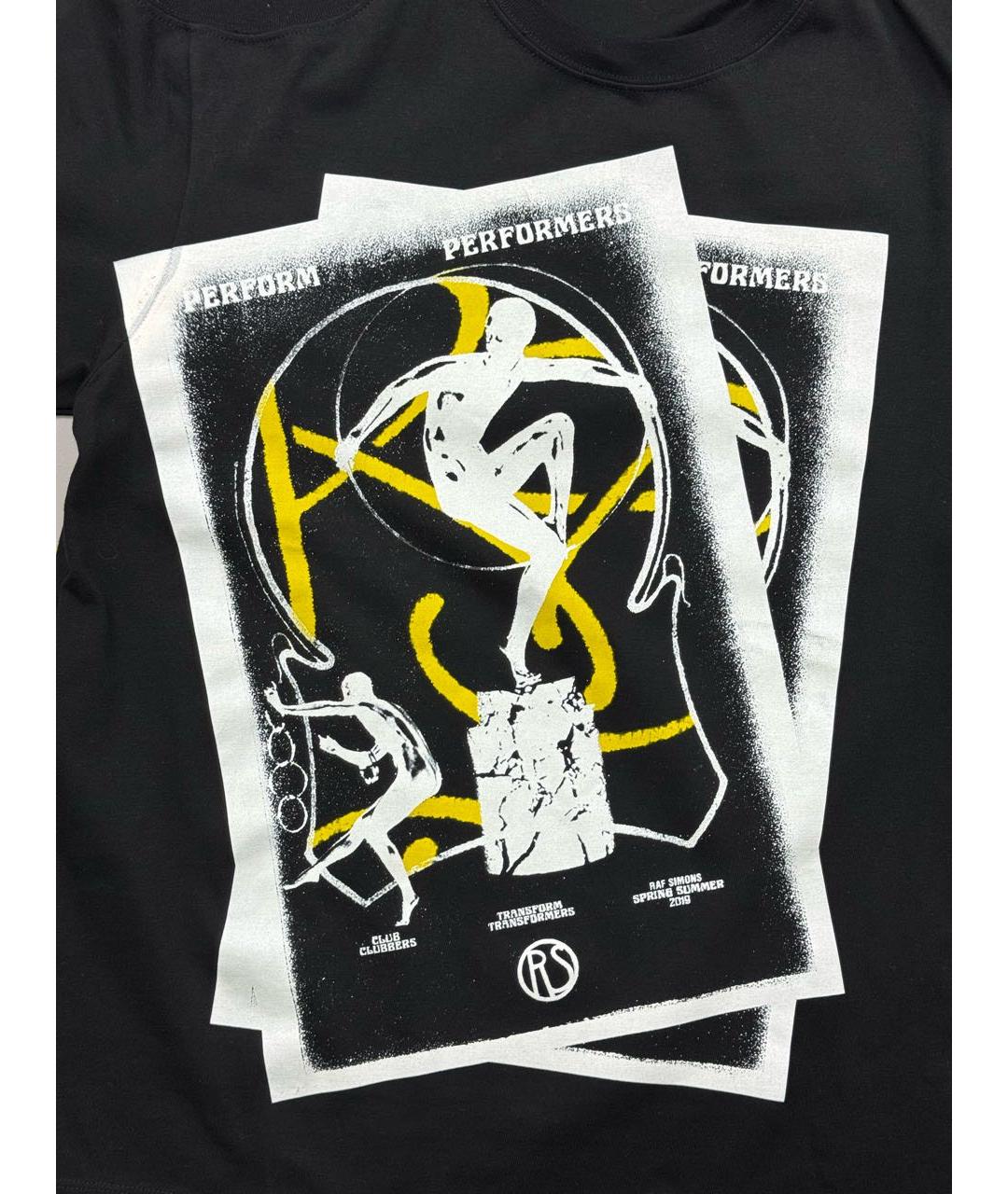 RAF SIMONS Черная хлопковая футболка, фото 2