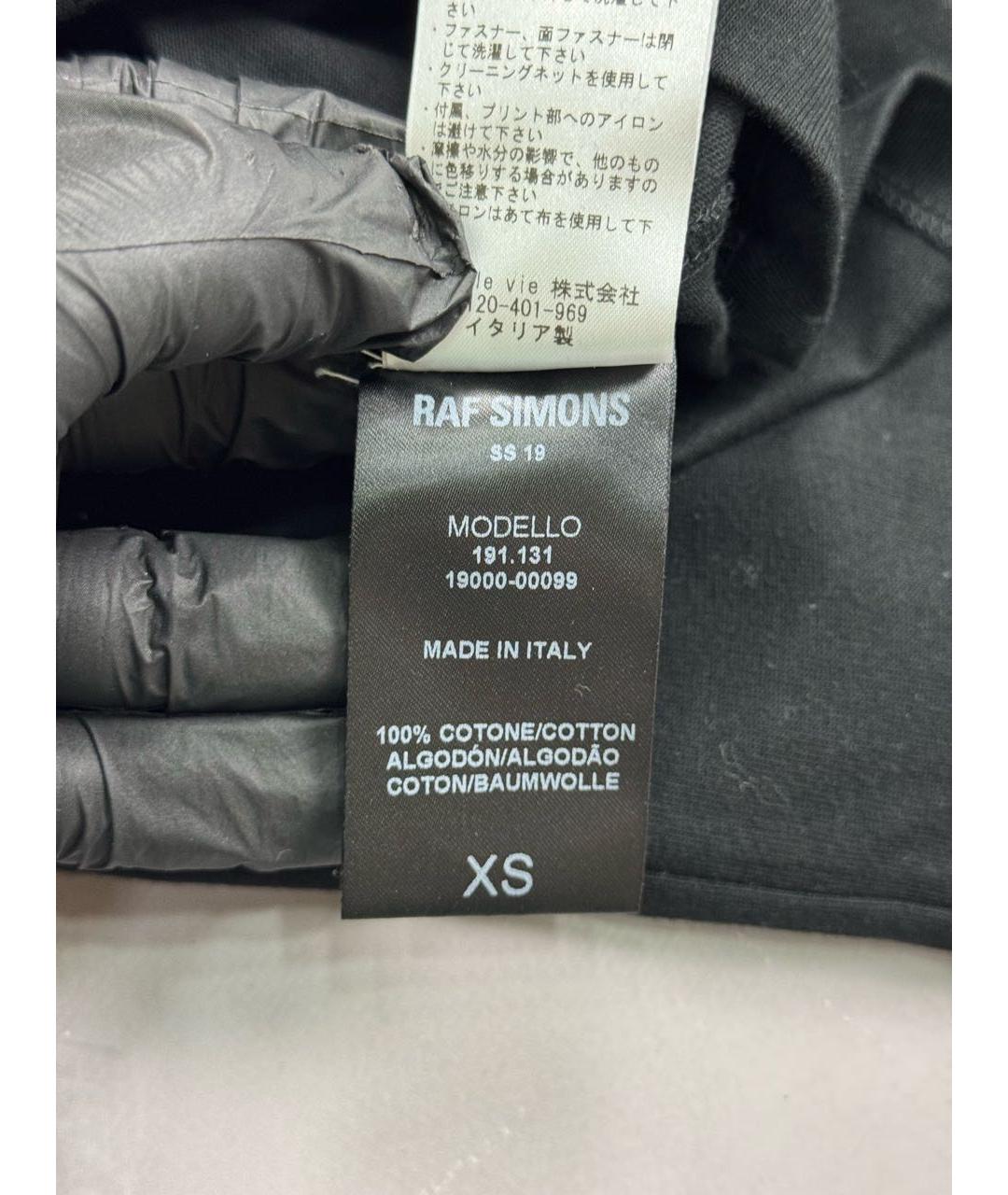 RAF SIMONS Черная хлопковая футболка, фото 7