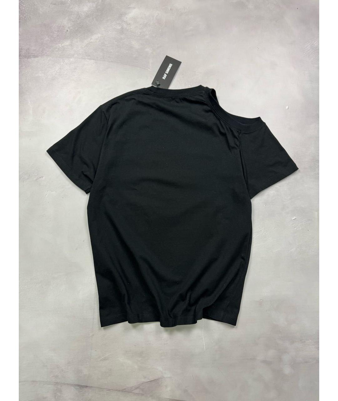 RAF SIMONS Черная хлопковая футболка, фото 4
