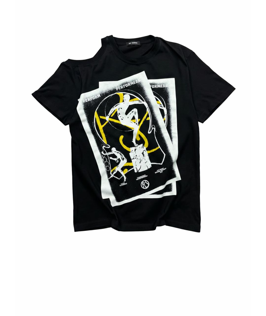 RAF SIMONS Черная хлопковая футболка, фото 1