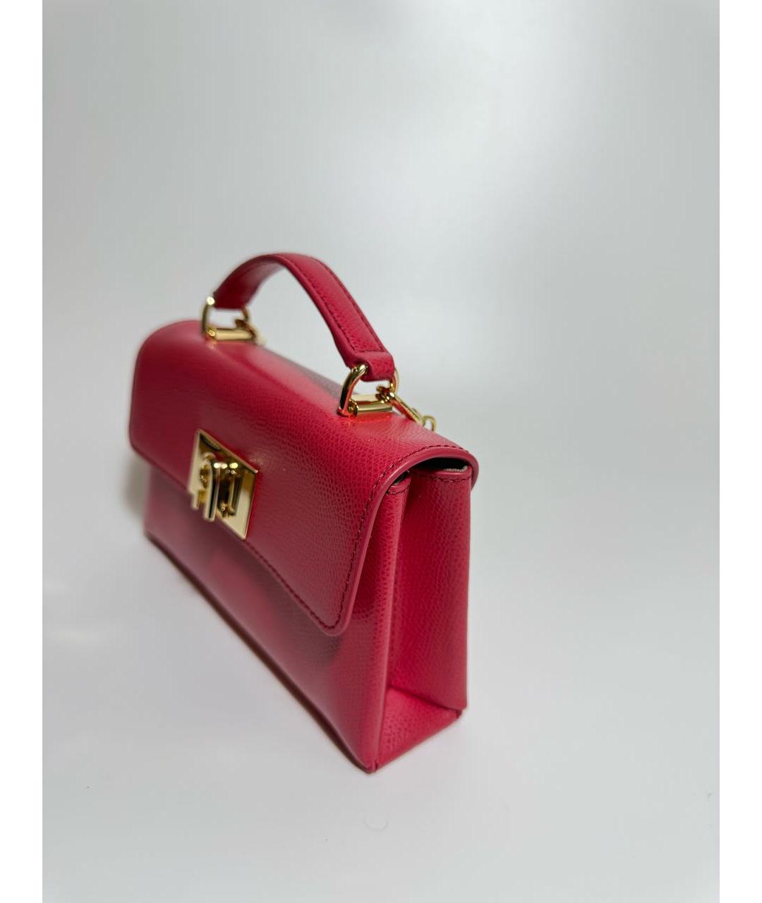 FURLA Красная кожаная сумка с короткими ручками, фото 2