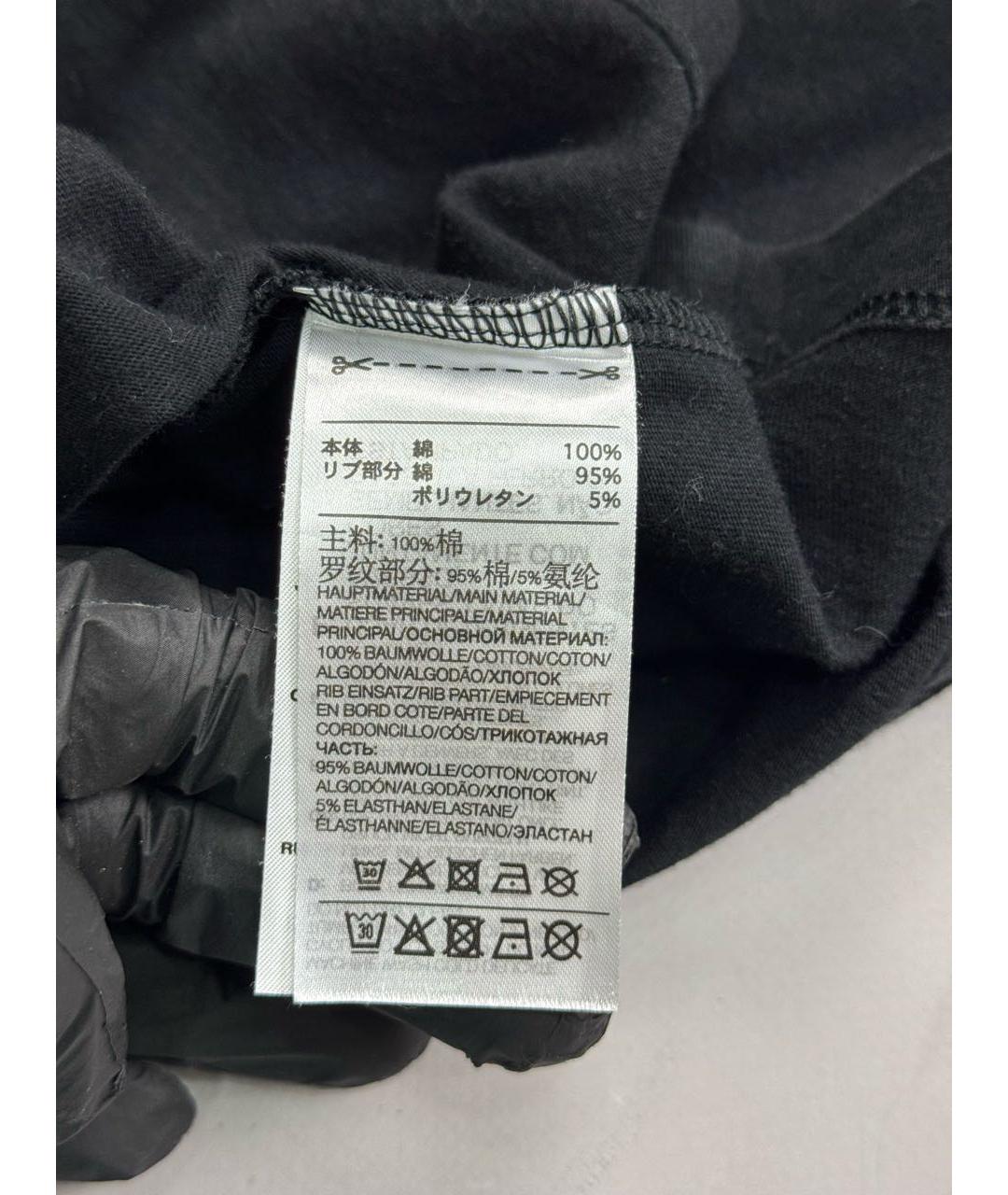 Y-3 Черная хлопковая футболка, фото 6