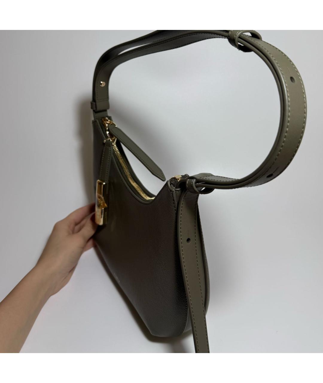 FURLA Зеленая кожаная сумка через плечо, фото 2