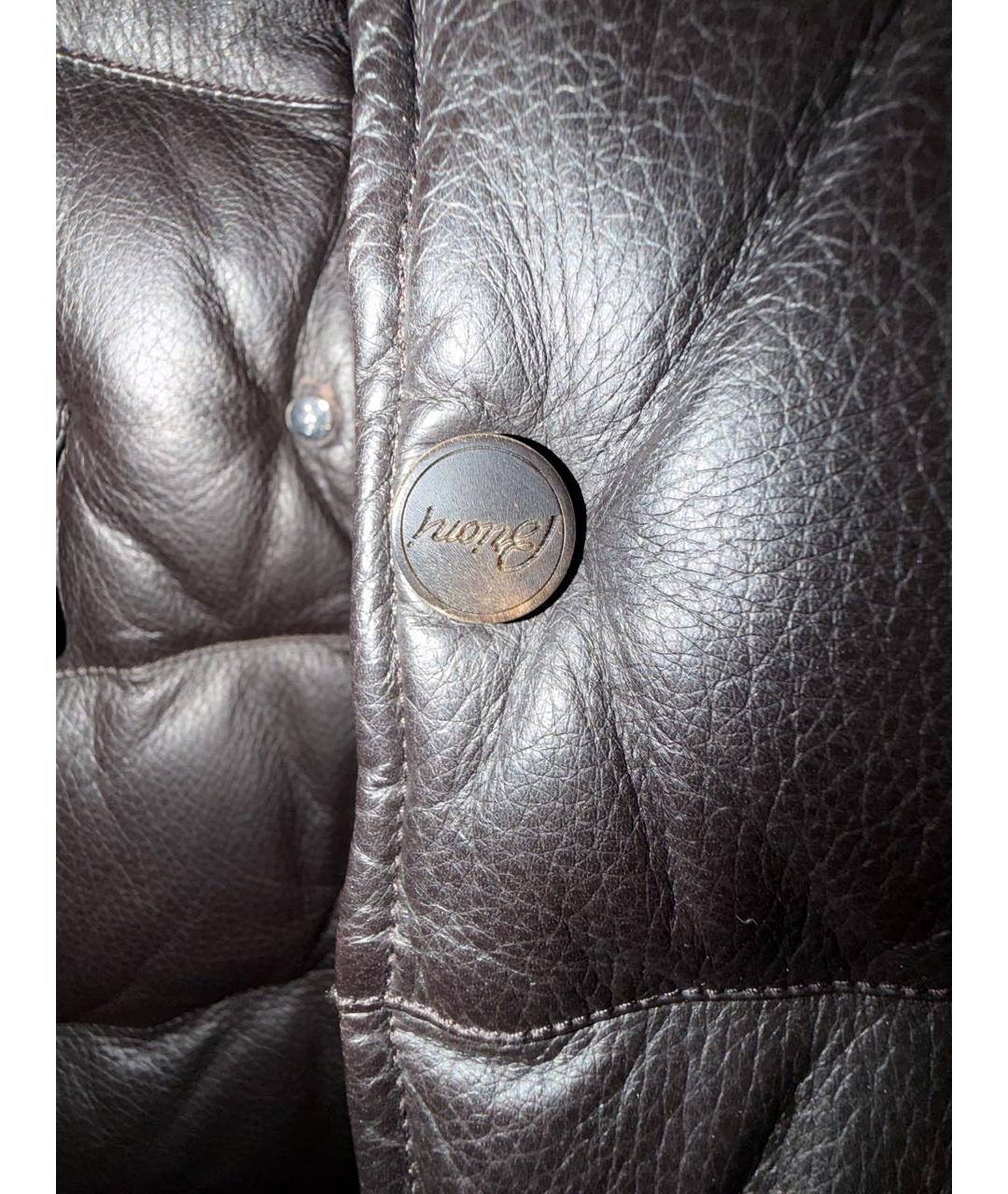 BRIONI Коричневая кожаная парка, фото 4