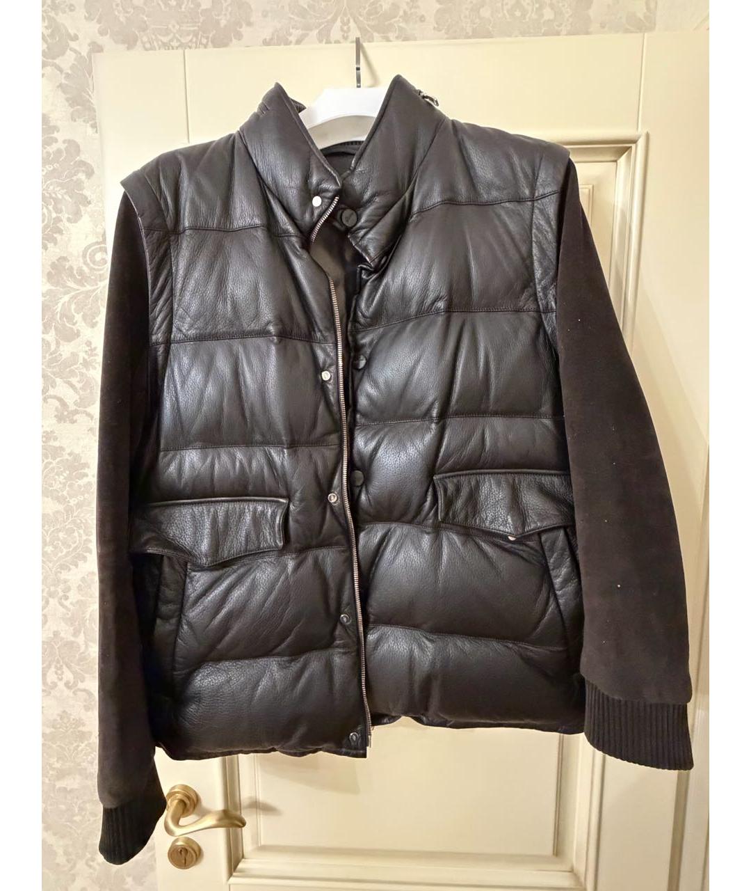 BRIONI Коричневая кожаная парка, фото 5
