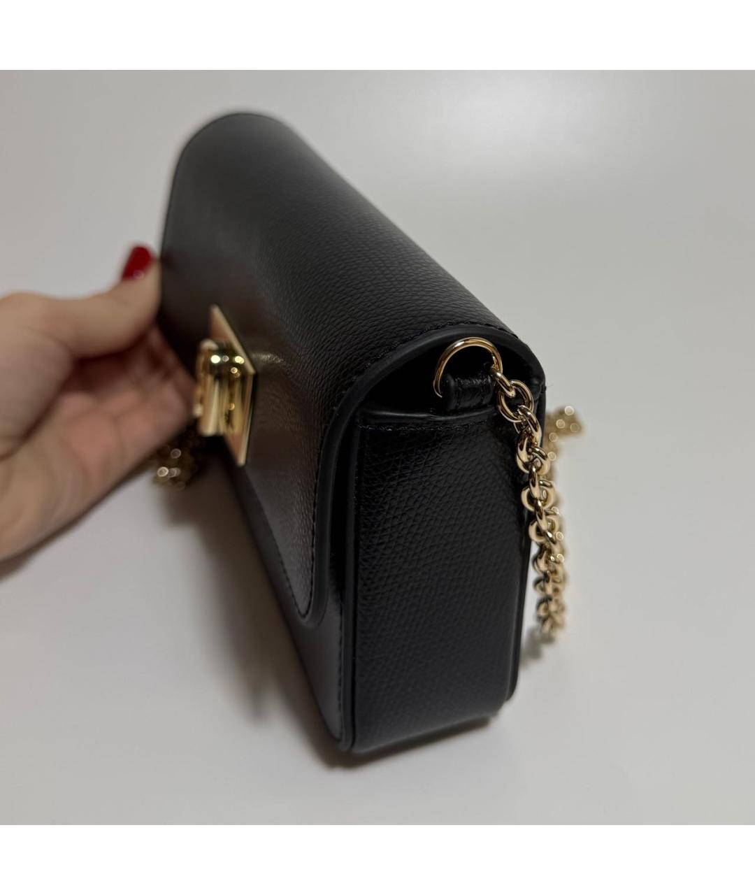 FURLA Черная кожаная сумка через плечо, фото 2