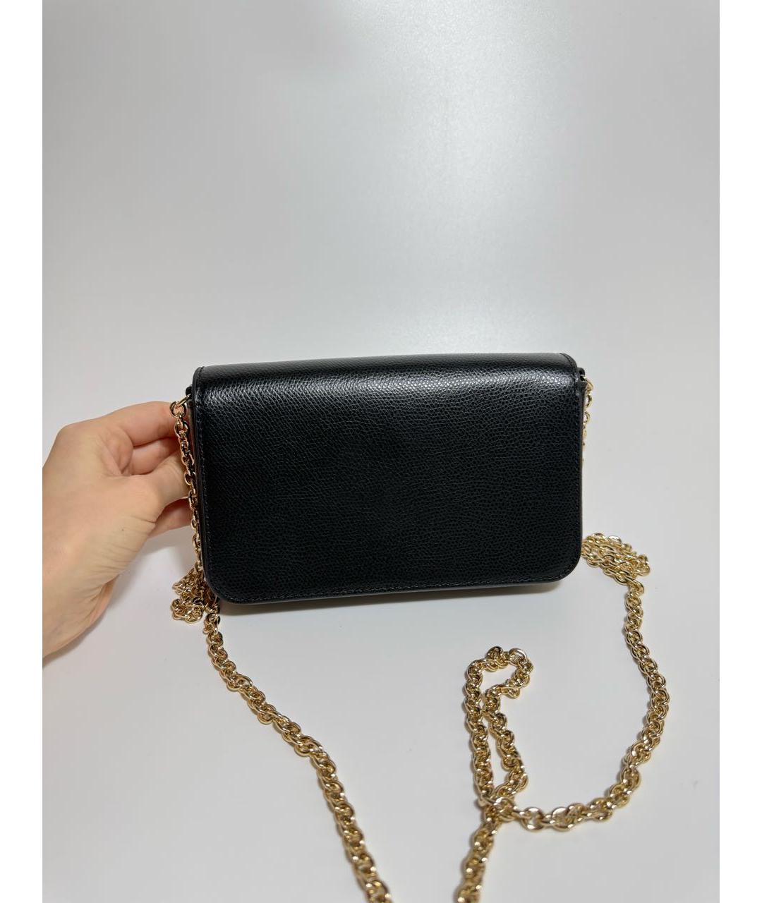 FURLA Черная кожаная сумка через плечо, фото 3