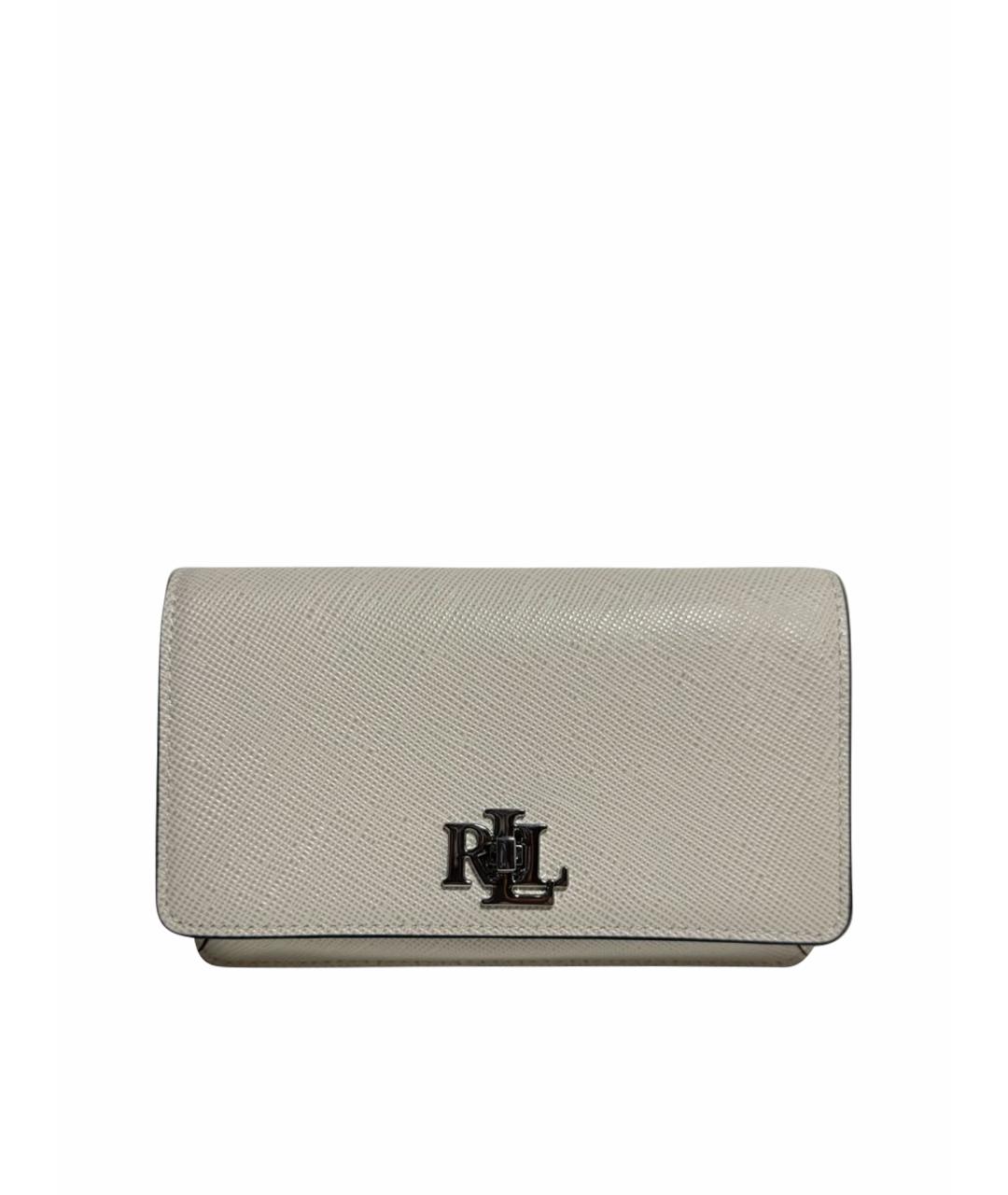 POLO RALPH LAUREN Белая кожаная сумка через плечо, фото 1