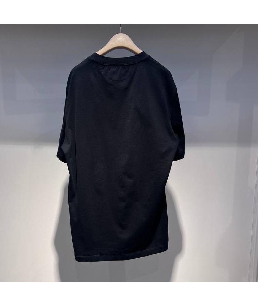 BRUNELLO CUCINELLI Черная хлопковая футболка, фото 3