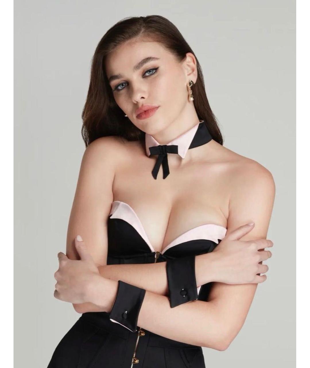 AGENT PROVOCATEUR Черный атласный корсет, фото 3