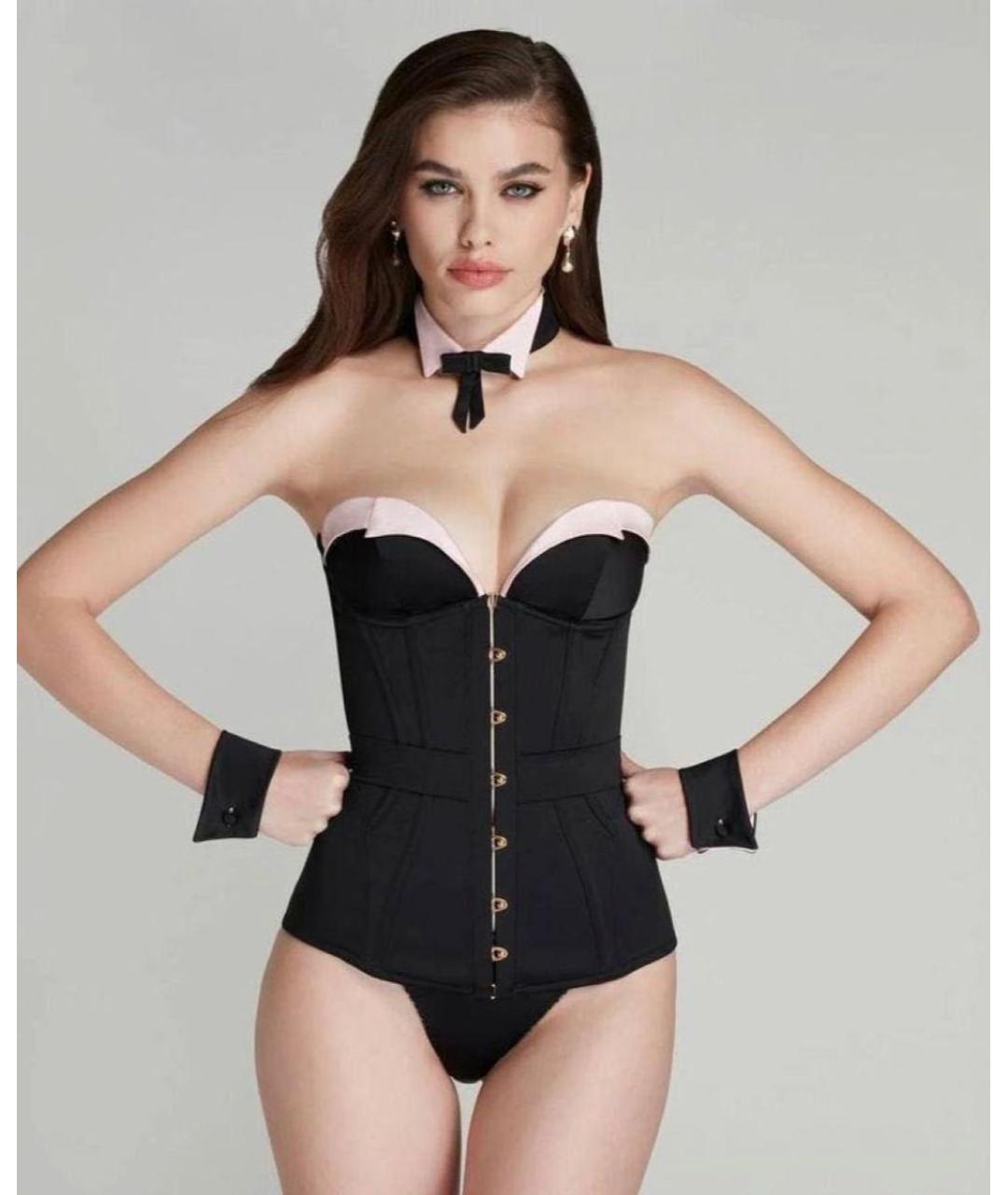 AGENT PROVOCATEUR Черный атласный корсет, фото 2