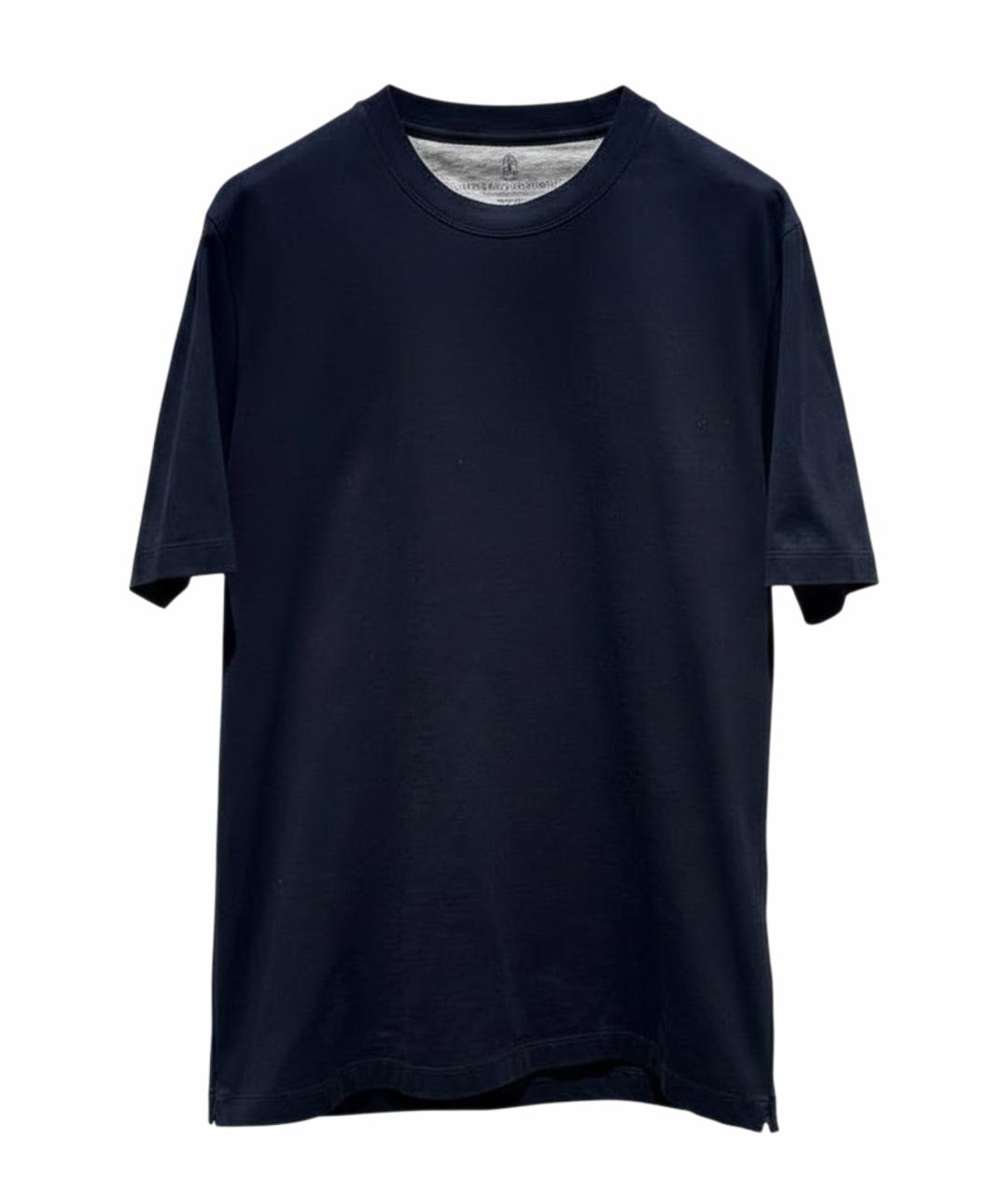 BRUNELLO CUCINELLI Черная хлопковая футболка, фото 1