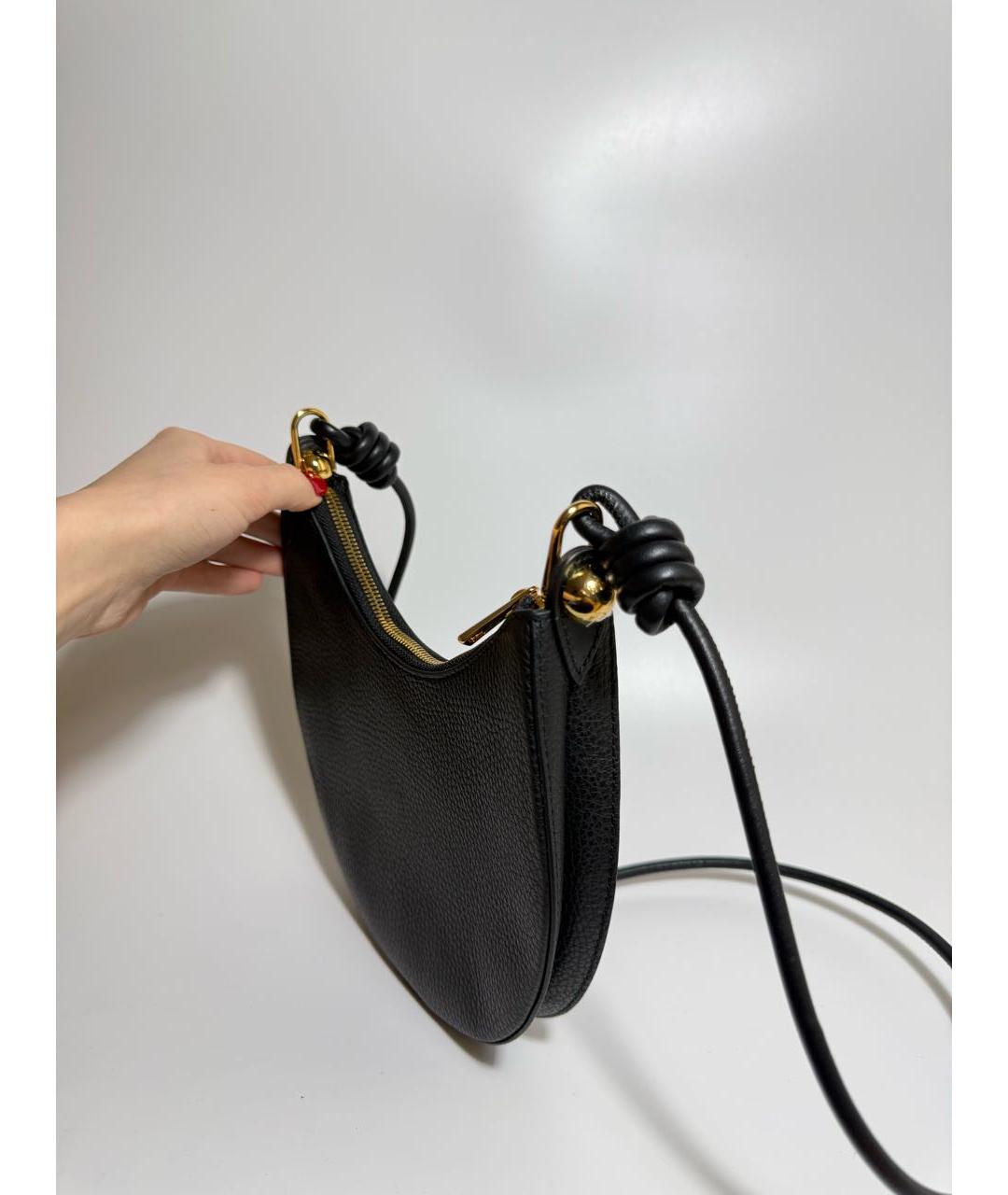 FURLA Черная кожаная сумка через плечо, фото 2