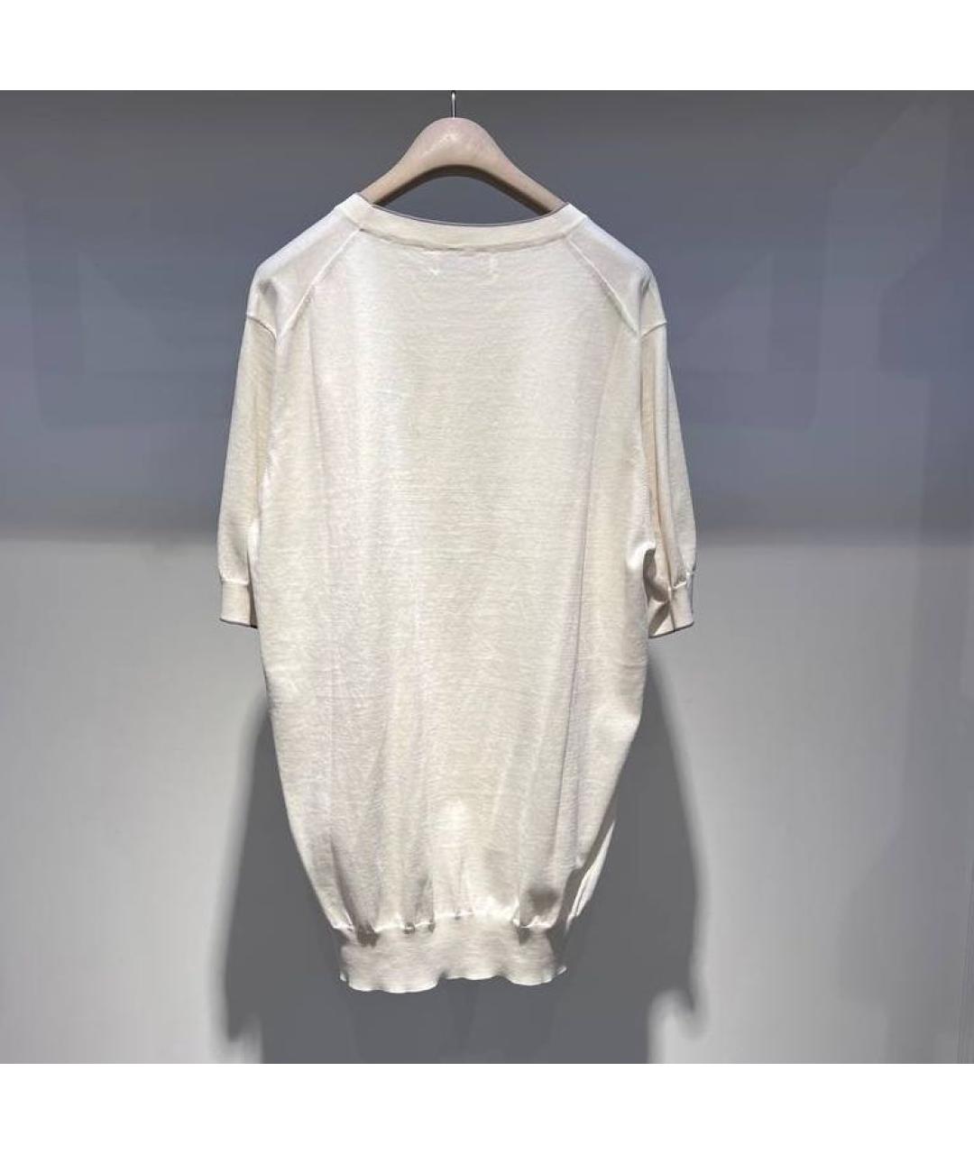 BRUNELLO CUCINELLI Белая хлопковая футболка, фото 2