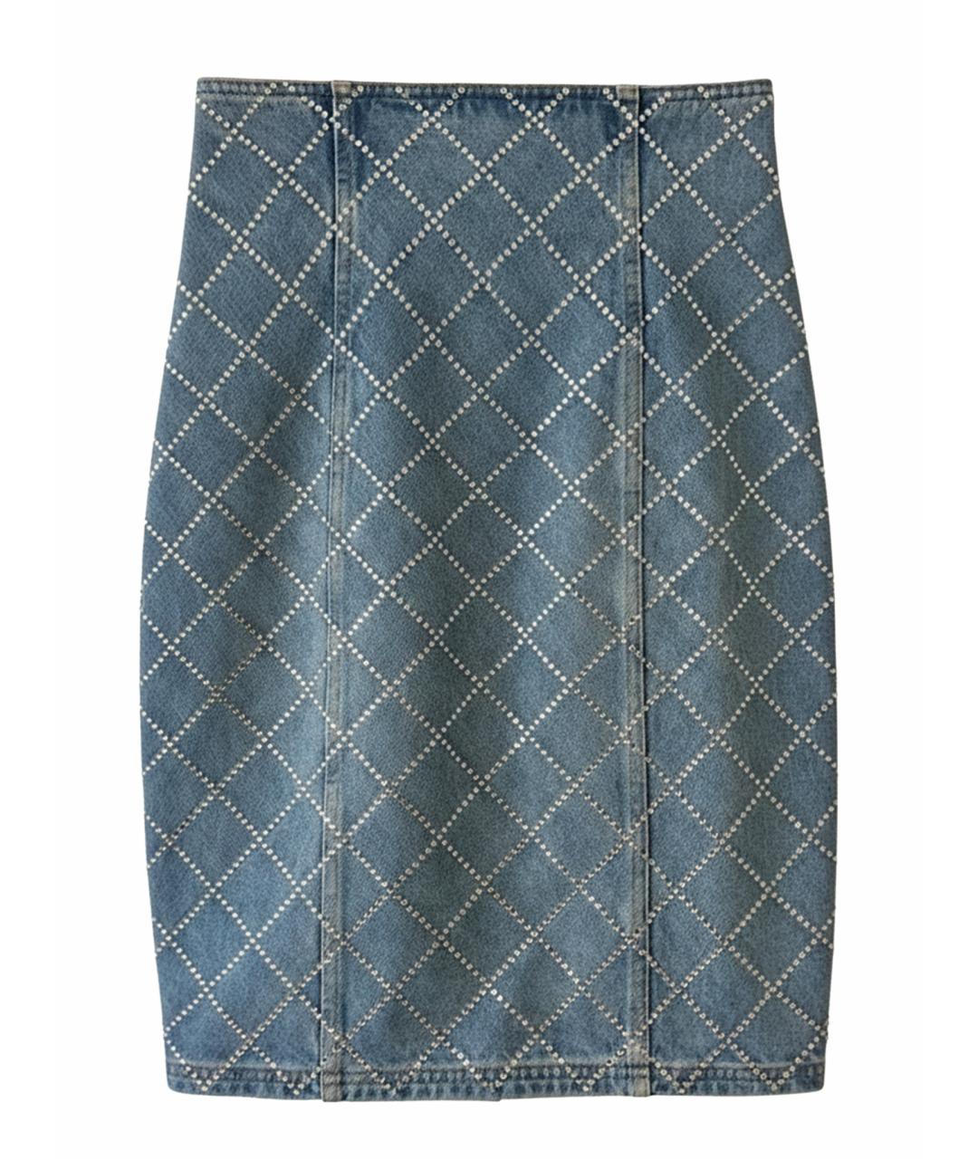 BALMAIN Голубая юбка макси, фото 1