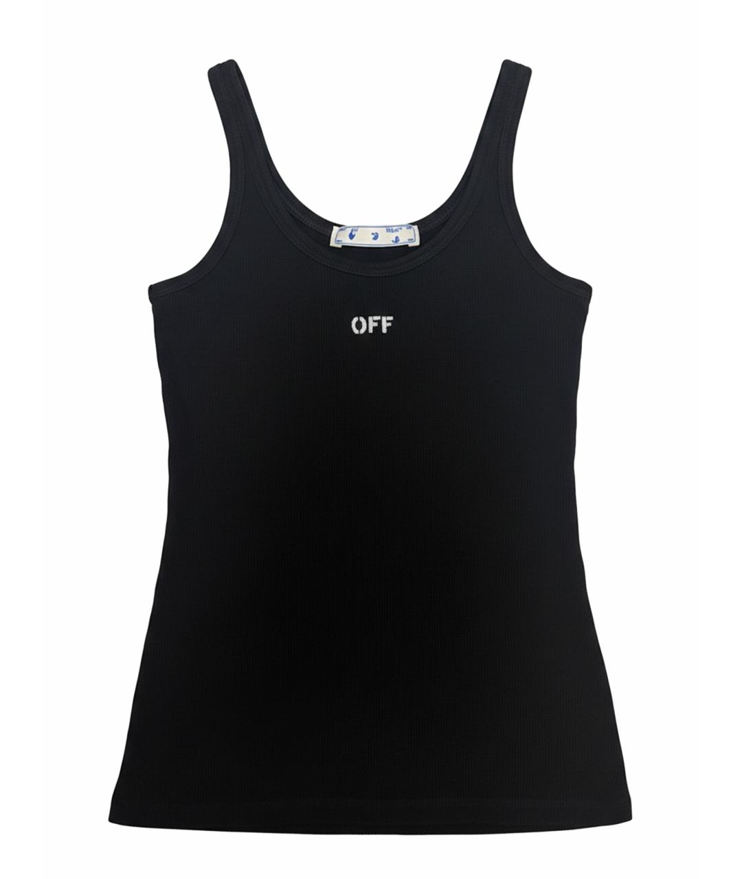 OFF-WHITE Черная хлопковая майка, фото 1