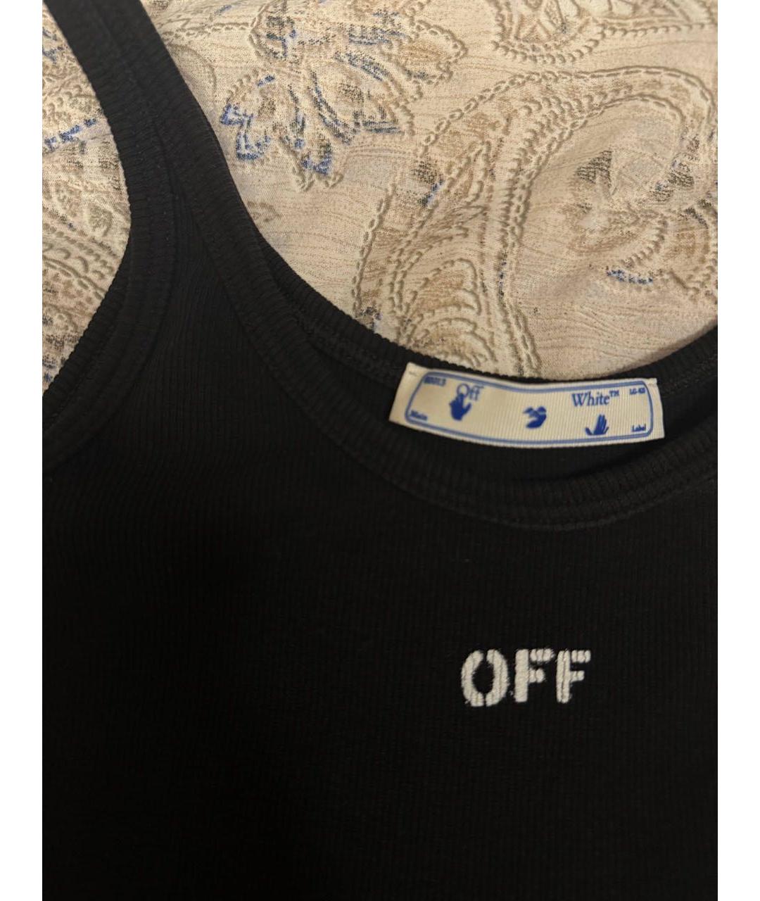 OFF-WHITE Черная хлопковая майка, фото 3