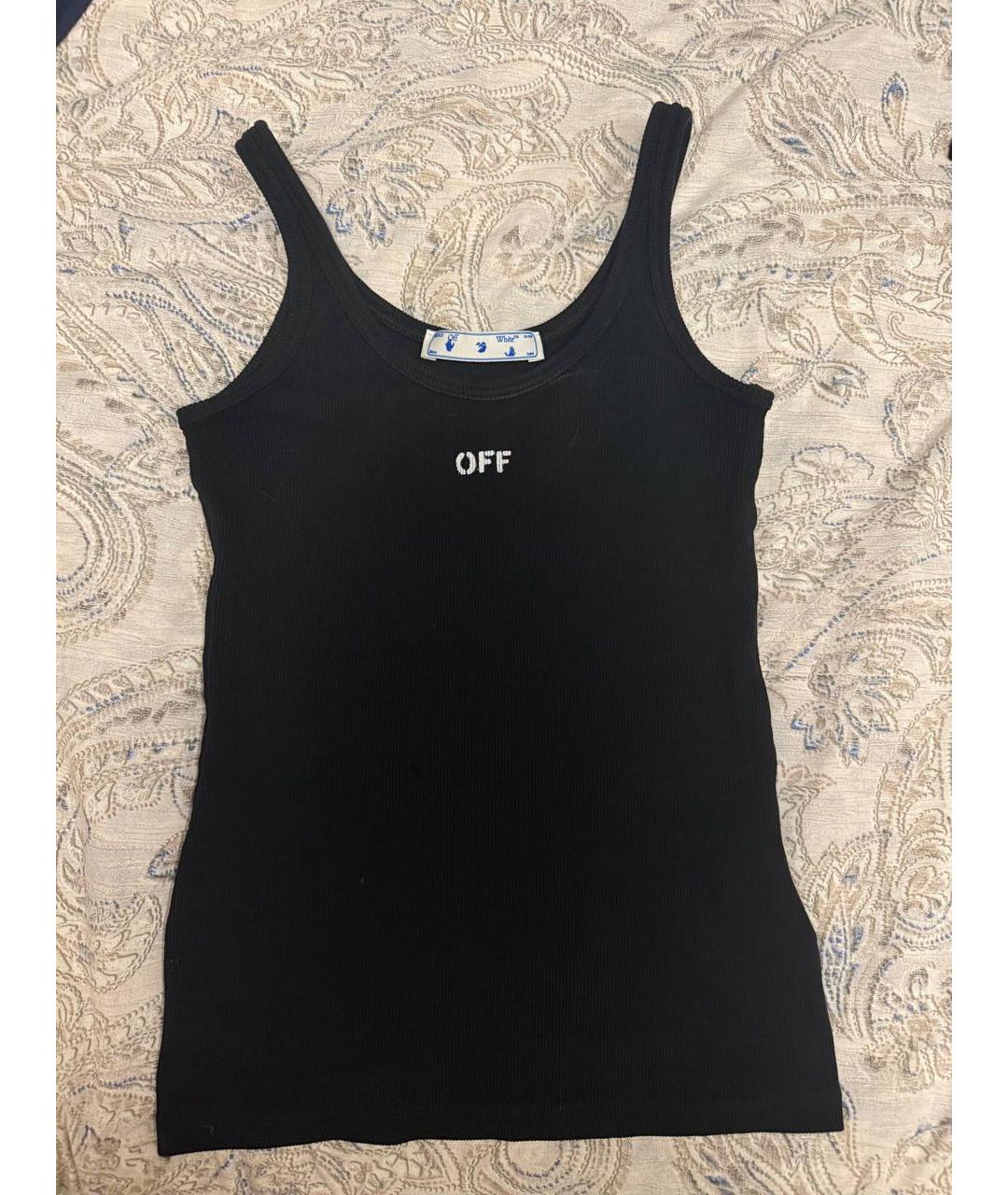 OFF-WHITE Черная хлопковая майка, фото 6