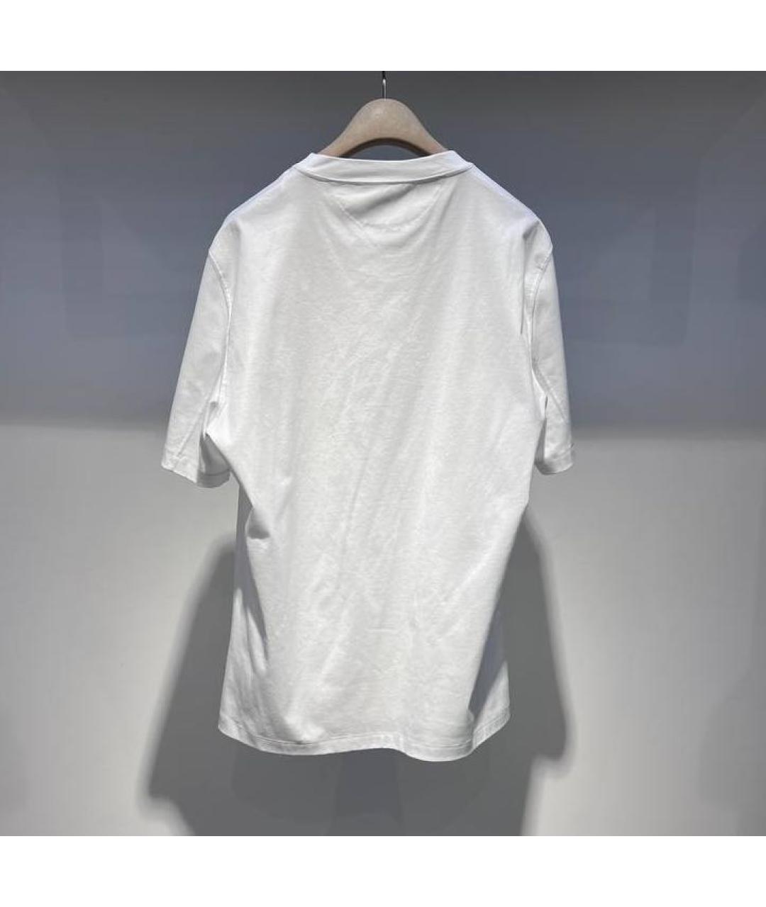 BRUNELLO CUCINELLI Белая хлопковая футболка, фото 2