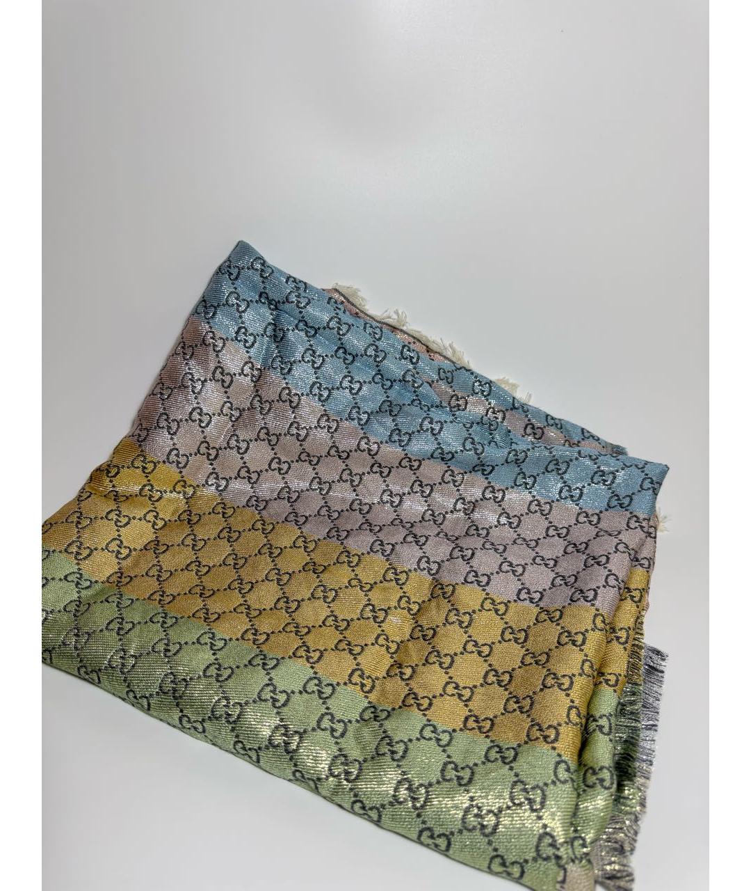 GUCCI Серый шарф, фото 2